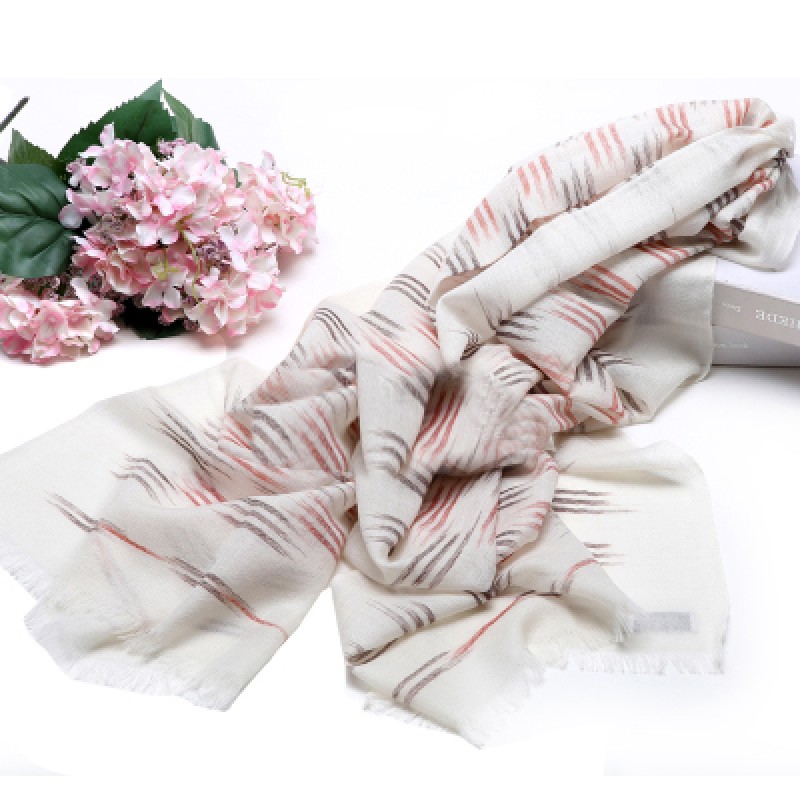 Pure Cashmere Scarves White Multicolorful Women Fashional Winter Scarf